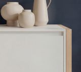 Highboard Malta in wei� und Artisan Eiche 120 x 139 cm