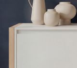 Couchtisch Malta in wei� und Artisan Eiche 100 x 55 cm