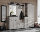 Garderobe Set Vektor in Kaschmir und schwarz Garderobenkombination 6-teilig mit Streifenmuster 210 x 203 cm