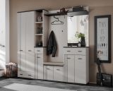 Garderobe Set Vektor in Kaschmir und schwarz Garderobenkombination 6-teilig mit Streifenmuster 210 x 203 cm