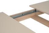 Esstisch Gilian in Samt und Riva Eiche Tisch ausziehbar 160 / 200 x 90 cm