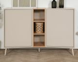Sideboard Sena in Kaschmir und Artisan Eiche 135 cm, mit Push-to-Open
