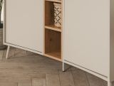 Sideboard Sena in Kaschmir und Artisan Eiche 135 cm, mit Push-to-Open