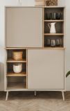 Highboard Sena in Kaschmir und Artisan Eiche 90 x 140 cm, mit Push-to-Open