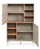 Highboard Sena in Kaschmir und Artisan Eiche 90 x 140 cm, mit Push-to-Open