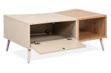 Couchtisch Sena in Kaschmir und Artisan Eiche 94 x 60 cm, mit Push-to-Open