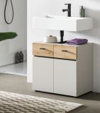 Waschbeckenunterschrank Matteo in Kaschmir und Evoke Eiche 60 cm