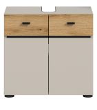 Waschbeckenunterschrank Matteo in Kaschmir und Evoke Eiche 60 cm