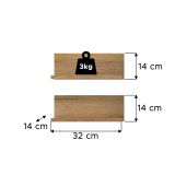 Badezimmer Regal Set Matteo in Evoke Eiche 32 cm