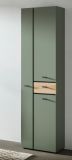 Badezimmer Hochschrank Matteo in gr�n und Evoke Eiche 51 x 191 cm