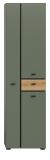 Badezimmer Hochschrank Matteo in gr�n und Evoke Eiche 51 x 191 cm