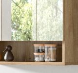 Badm�bel Set Matteo in gr�n und Evoke Eiche Badkombination 207 x 191 cm