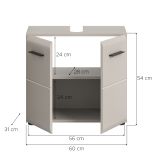 Waschbeckenunterschrank Cover in Kaschmir Badezimmer Unterschrank 60 cm