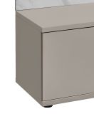 TV-Lowboard Set Charm in Kaschmir und Marmor wei� 180 cm, Flat-TV Unterschrank mit Wandpaneel, Push-To-Open