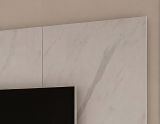 Wohnwand Charm in Kaschmir und Marmor wei�, Schrankwand 240 cm mit Beleuchtung, Push-To-Open