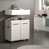 Waschbeckenunterschrank Cover in Kaschmir Badezimmer Unterschrank auf Rollen 60 cm