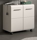 Waschbeckenunterschrank Cover in Kaschmir Badezimmer Unterschrank auf Rollen 60 cm