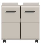 Waschbeckenunterschrank Cover in Kaschmir Badezimmer Unterschrank auf Rollen 60 cm