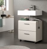 Waschbeckenunterschrank Cover in Kaschmir Badezimmer Unterschrank auf Rollen 60 cm