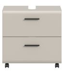Waschbeckenunterschrank Cover in Kaschmir Badezimmer Unterschrank auf Rollen 60 cm