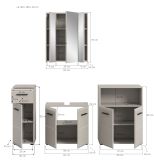 Badm�bel Set 4-teilig Cover in Kaschmir Badkombination 180 x 185 cm