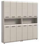 Badezimmer Hochschrank Set Cover in Kaschmir 2x Mehrzweckschrank 180 x 185 cm