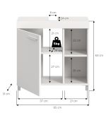 Waschbeckenunterschrank Adam in Wei� 65 x 63 cm