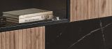 TV-Lowboard Starlet in schwarz, Vicking Eiche und Marmor schwarz TV-M�bel 160 x 42 cm, Push-To-Open