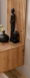 Wohnwand Madina in gr�n matt und Hickory Eiche Schrankwand h�ngend 180 cm, Push-to-Open