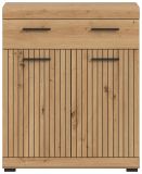 Badezimmer Kommode Shawn in Artisan Eiche Badschrank 74 x 88 cm