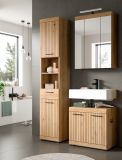 Badezimmer Hochschrank Shawn in Artisan Eiche Badschrank 37 x 191 cm
