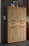 Badezimmer Midischrank Shawn in Artisan Eiche Badschrank 74 x 143 cm