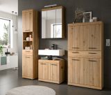 Badezimmer Midischrank Shawn in Artisan Eiche Badschrank 74 x 143 cm