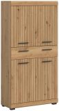 Badezimmer Midischrank Shawn in Artisan Eiche Badschrank 74 x 143 cm