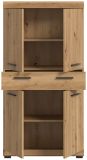 Badezimmer Midischrank Shawn in Artisan Eiche Badschrank 74 x 143 cm