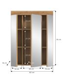 Badezimmer Spiegelschrank Shawn in Artisan Eiche Badschrank 3-t�rig 60 x 79 cm