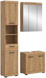 Badm�bel Set 3-teilig Shawn in Artisan Eiche Badkombination 112 x 191 cm
