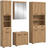 Badm�bel Set 4-teilig Shawn in Artisan Eiche Badkombination 200 x 191 cm