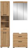 Badm�bel Set 3-teilig Shawn in Artisan Eiche Badkombination 112 x 191 cm
