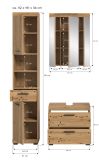 Badm�bel Set 3-teilig Shawn in Artisan Eiche Badkombination 112 x 191 cm
