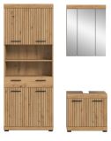 Badm�bel Set 3-teilig Shawn in Artisan Eiche Badkombination 149 x 191 cm