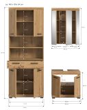 Badm�bel Set 3-teilig Shawn in Artisan Eiche Badkombination 149 x 191 cm