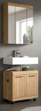 Badm�bel Set 2-teilig Shawn in Artisan Eiche Badkombination auf Rollen 60 x 191 cm