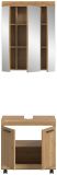 Badm�bel Set 2-teilig Shawn in Artisan Eiche Badkombination auf Rollen 60 x 191 cm