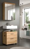 Badm�bel Set 2-teilig Shawn in Artisan Eiche Badkombination auf Rollen 60 x 191 cm