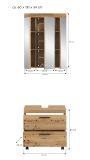 Badm�bel Set 2-teilig Shawn in Artisan Eiche Badkombination auf Rollen 60 x 191 cm