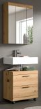 Badm�bel Set 2-teilig Shawn in Artisan Eiche Badkombination auf Rollen 60 x 191 cm