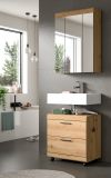 Badm�bel Set 2-teilig Shawn in Artisan Eiche Badkombination auf Rollen 60 x 191 cm