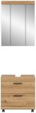 Badm�bel Set 2-teilig Shawn in Artisan Eiche Badkombination auf Rollen 60 x 191 cm