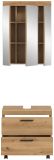Badm�bel Set 2-teilig Shawn in Artisan Eiche Badkombination auf Rollen 60 x 191 cm